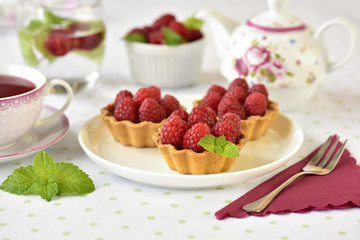Fruit raspberries on a table