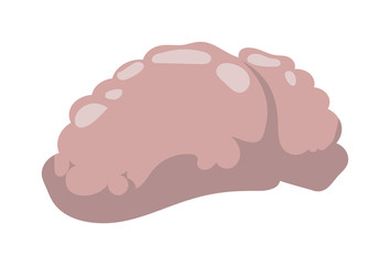 Illustration of cartoon human brain vector graphic. Human sick brain Human sick brain