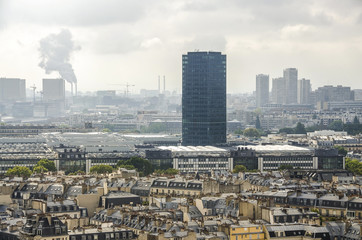 Paris Panorama. View from Cathedral Notre Dame de Paris. France.