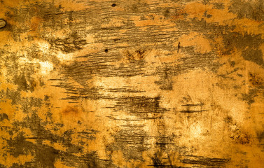Grunge Gold Painted Wood
