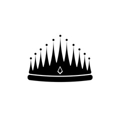 Crown icon. Black icon on white background.