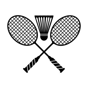 Badminton icon. Black icon on white background.