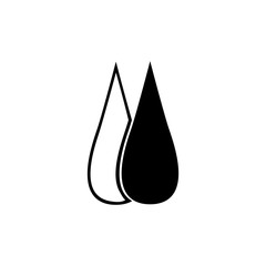 Fototapeta premium Water drop icon. Black icon on white background.