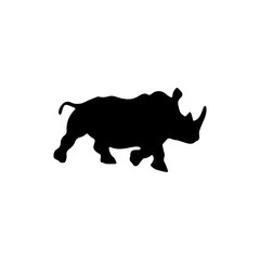 Rhinoceros icon. Black icon on white background.