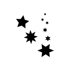 Stars favorite icon. Black icon on white background.