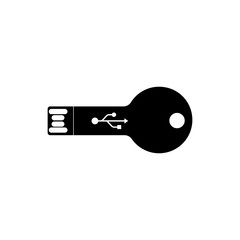 Usb icon. Black icon on white background.