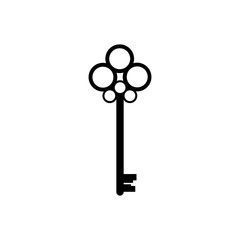 Obraz premium Key icon. Black icon on white background.