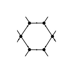 Molecule icon. Black icon on white background.