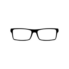 Fototapeta premium Glasses icon. Black icon on white background.