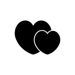 Heart icon. Black icon on white background.