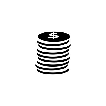 Money icon. Black icon on white background.