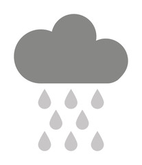 Obraz premium cloud with rain drops isolated icon design