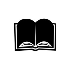 Book icon. Black icon on white background.