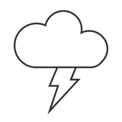 cloud with ray isolated icon design