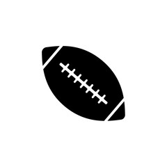 Ball of american Football icon. Black icon on white background.