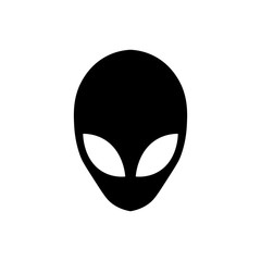 Alien icon. Black icon on white background.