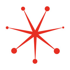 spark retro party isolated icon design