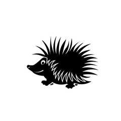 Hedgehog icon. Black icon on white background.