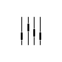 Equalizer icon. Black icon on white background.