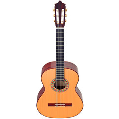 Obraz premium Classical guitar concert acoustic with pattern. 3D graphic