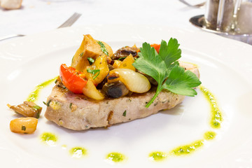 Tuna and ratatouille