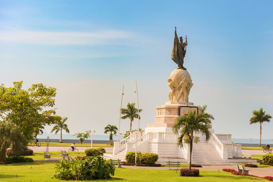 Vasco Nunez de Balboa Monument. Panama City, Republic of Panama,