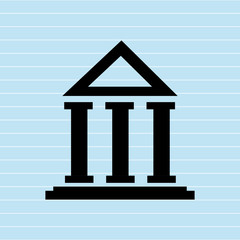 bank building isolated icon design, vector illustration  graphic 