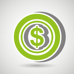 money coin  isolated icon design, vector illustration  graphic 