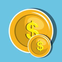 money coin  isolated icon design, vector illustration  graphic 