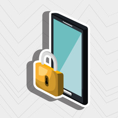 smartphone service isolated icon design, vector illustration  graphic 