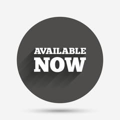 Available now icon. Shopping button.