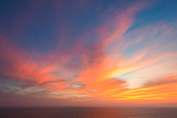beautiful seascape and twilight sky