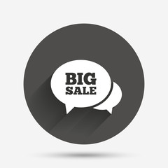 Chat Big sale sign icon. Special offer symbol.