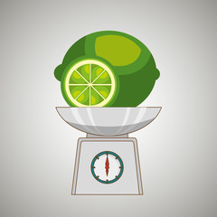 vegetable  on balance isolated icon design, vector illustration  graphic 