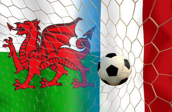 Final round between the football national team Welsh and nationa