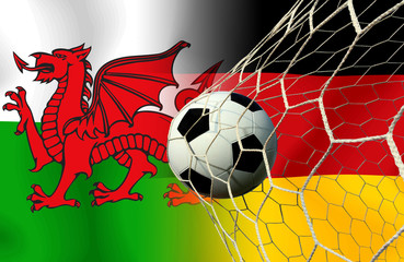 Final round between the football national team Welsh and nationa
