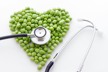 Bunch of biologic delicious green peas