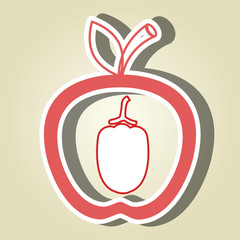 apple fruit beet with isolated icon design, vector illustration  graphic 