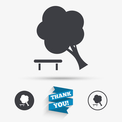 Tree sign icon. Break down tree symbol.