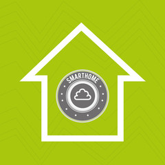 smart home with cloud computing isolated icon design, vector illustration  graphic 