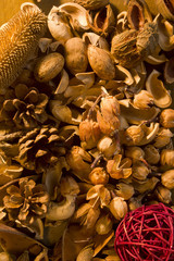Aromatherapy potpourri dried plants and flowers nuts