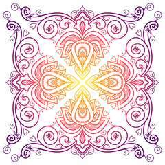 vector Indian floral ornament.