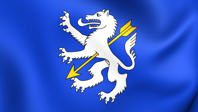 Flag of Wolfenschiessen, Switzerland.