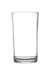 Empty glasses isolated on white background with clipping path