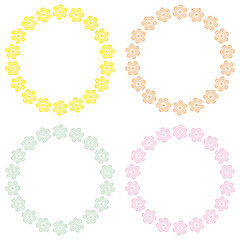 Set of floral frames.