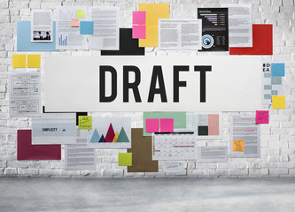 Fototapeta premium Draft Casual Communication Creativity Design Concept