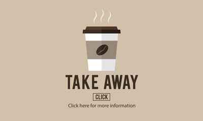 Coffee Take Away Order Online Delivery Menu Concept