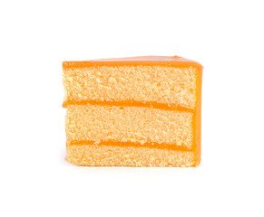 Fototapeta premium orange cake close up on background