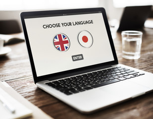 English Japanese Language Communication Concept
