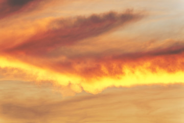 Fototapeta na wymiar Sunset on the sky